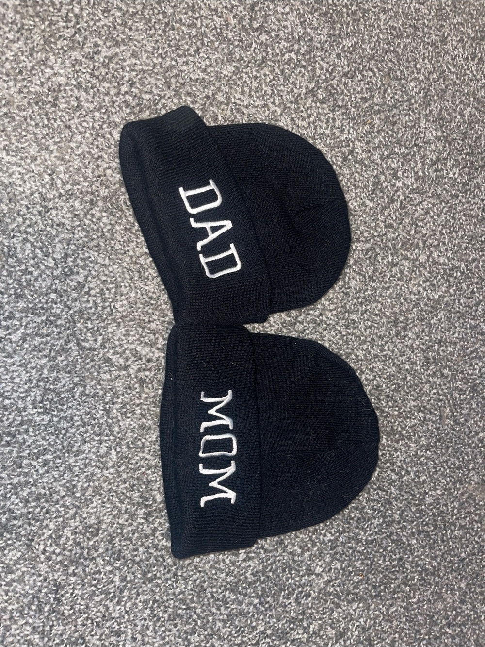 Mom/Dad matching beanies